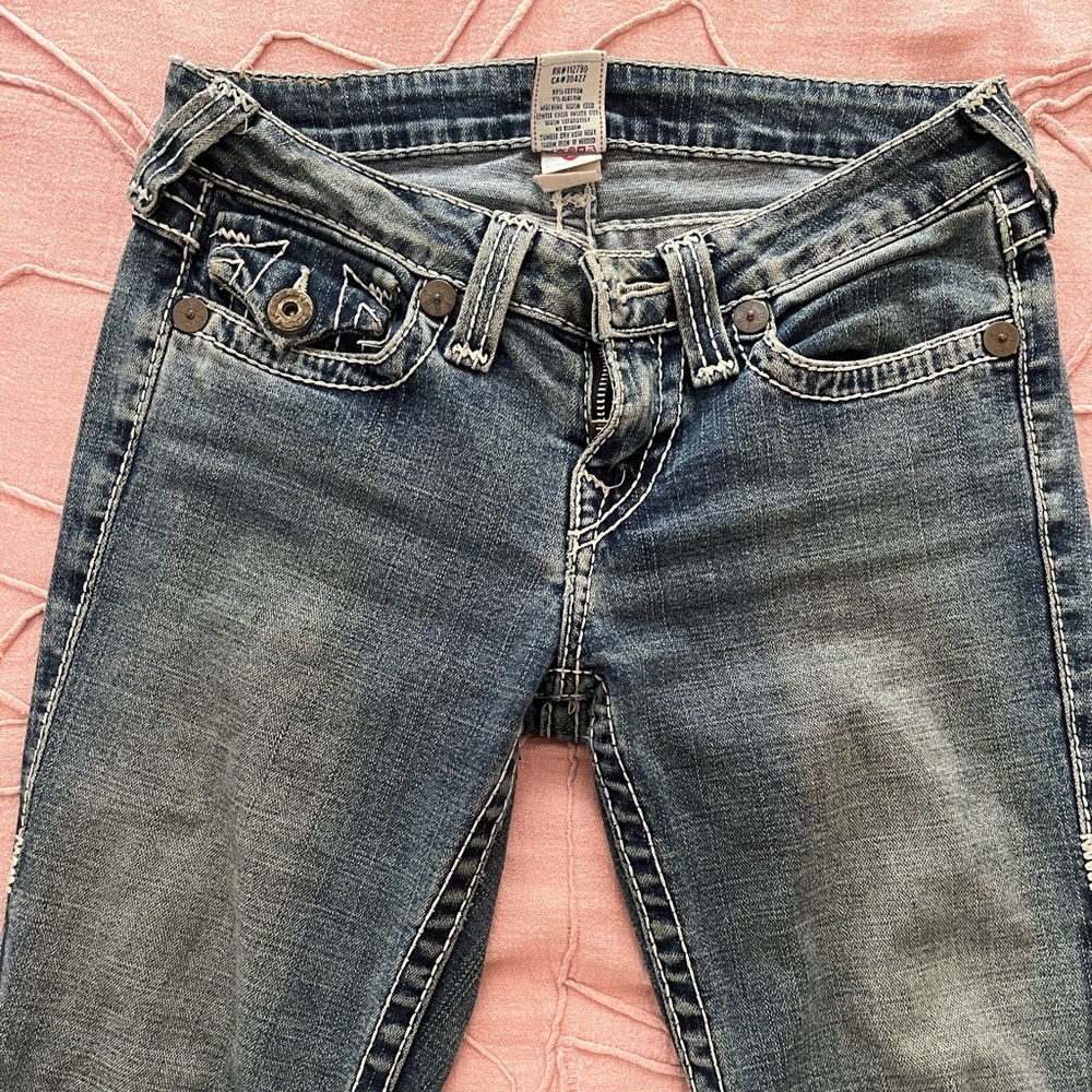 Vintage True Religion Low Rise Boot Cut Jeans